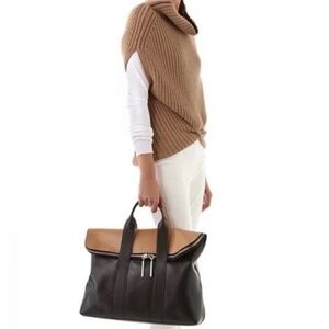 3.1 Phillip Lim | Nude & Black | 31-Hour Fold-Over Satchel Bag